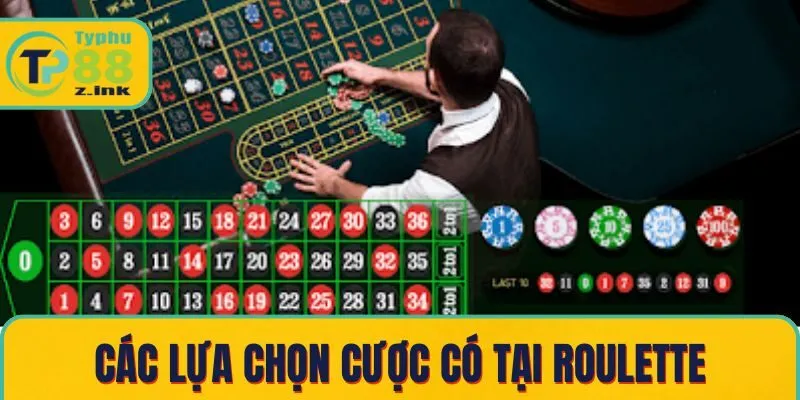 Các lựa chọn cược có tại roulette Các lựa chọn cược có tại roulette
