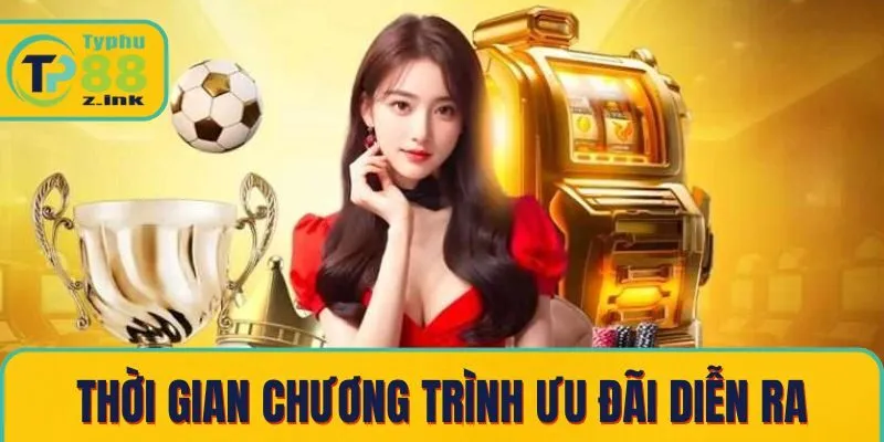 Thời gian chương trình ưu đãi diễn ra Thời gian chương trình ưu đãi diễn ra